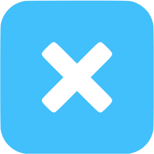 cancel icon blue