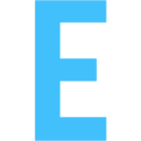 Caribbean blue letter e icon - Free caribbean blue letter icons