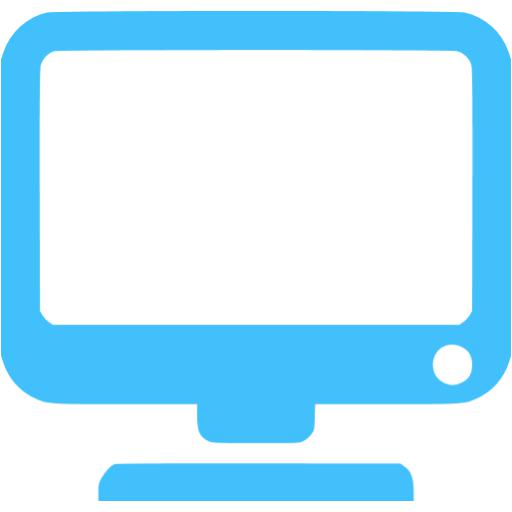 Caribbean blue monitor icon - Free caribbean blue computer hardware icons