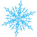 Caribbean blue snowflake 14 icon - Free caribbean blue snowflake icons
