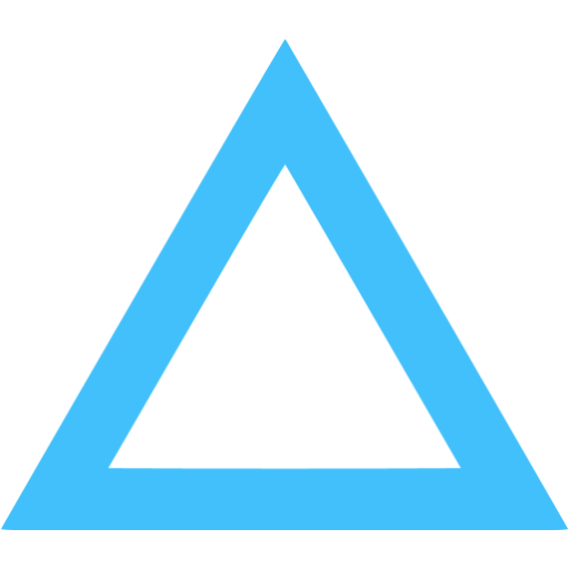 Caribbean blue triangle outline icon - Free caribbean blue shape icons
