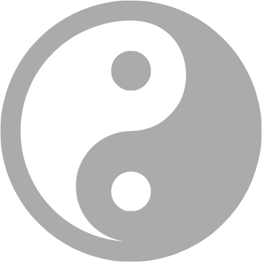 Dark gray yin yang icon - Free dark gray civilization icons