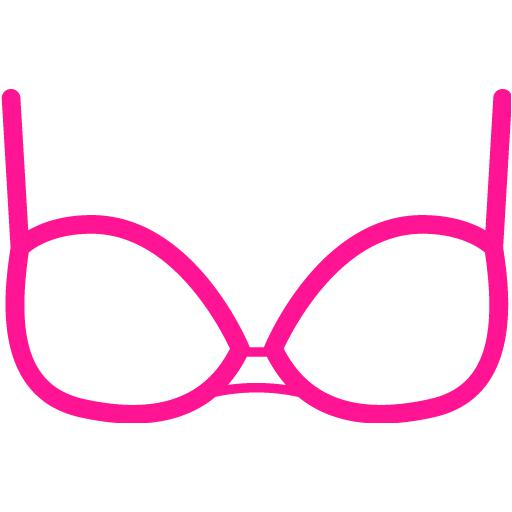 Deep pink bra 2 icon - Free deep pink clothes icons