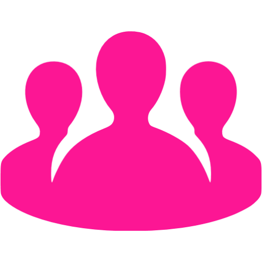 Deep pink conference call icon - Free deep pink user icons