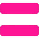 Deep pink equal sign 2 icon - Free deep pink math icons