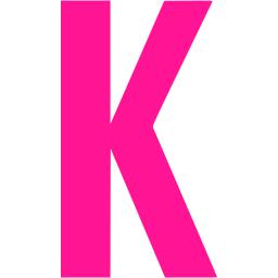 Deep pink letter k icon - Free deep pink letter icons