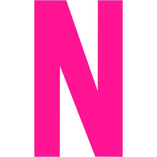 Deep pink letter n icon - Free deep pink letter icons