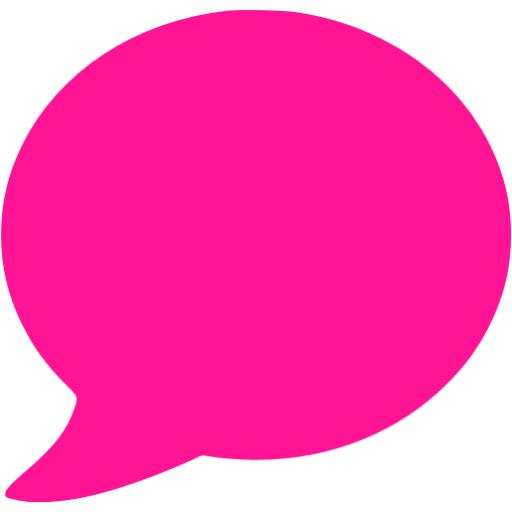 Deep pink speech bubble icon - Free deep pink speech bubble icons