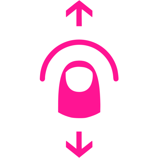 Deep pink vertical swipe icon - Free deep pink gesture icons