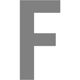 Gray letter f icon - Free gray letter icons