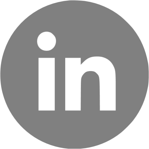 Gray linkedin 4 icon - Free gray site logo icons