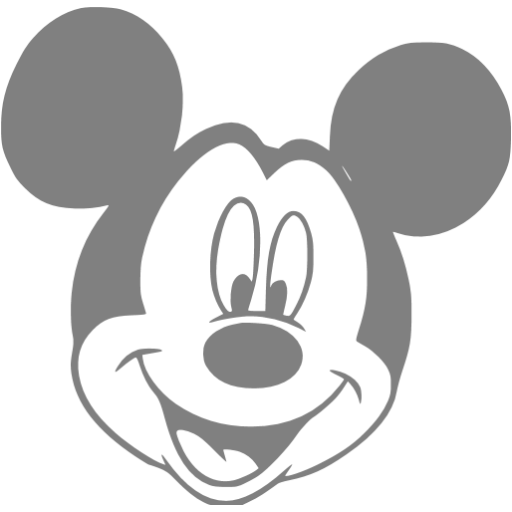 Gray Mickey Mouse 9 Icon Free Gray Mickey Mouse Icons 