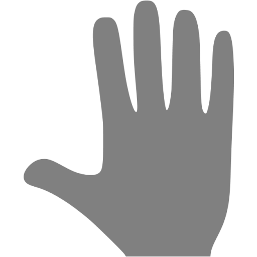 Gray whole hand icon - Free gray hand icons