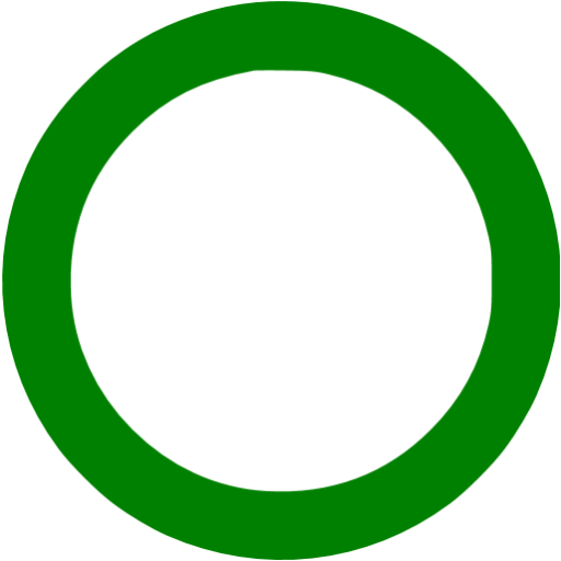 Green circle outline icon - Free green shape icons