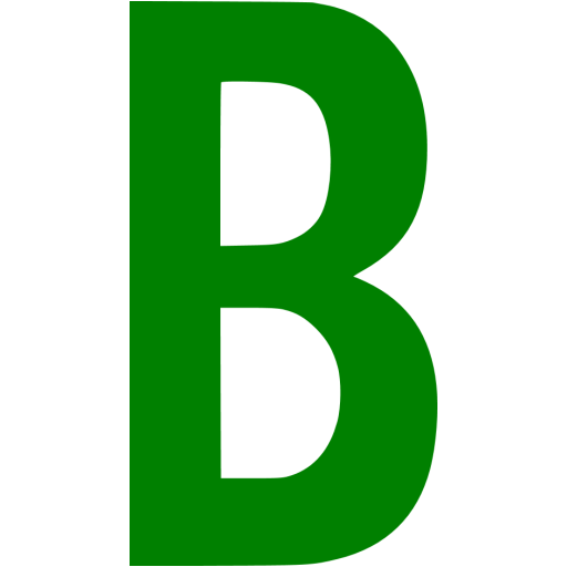 Green Letter B Clip Art - Green Letter B Image