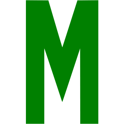 green letter m