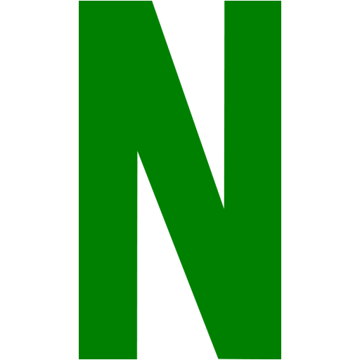 green letter n