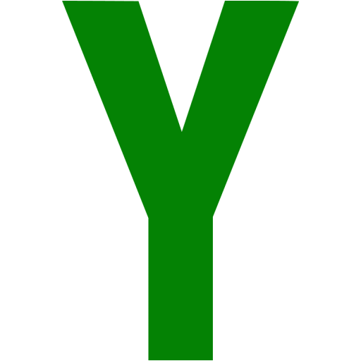 Green letter y icon - Free green letter icons