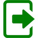 Green logout icon - Free green logout icons