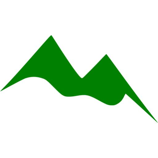 Green mountain icon - Free green mountain icons