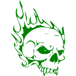 Green skull 51 icon - Free green skull icons