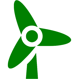 Green Wind Turbine Icon Free Green Wind Turbine Icons