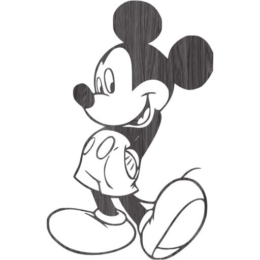 Black wood mickey mouse 25 icon - Free black wood Mickey Mouse icons ...