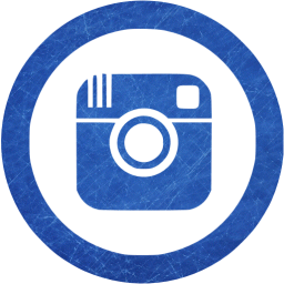 Blue and scratched instagram 5 icon - Free blue and scratched social