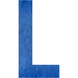 Blue paper letter l icon - Free blue paper letter icons - Blue paper ...