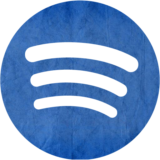 Blue paper spotify icon - Free blue paper site logo icons - Blue paper