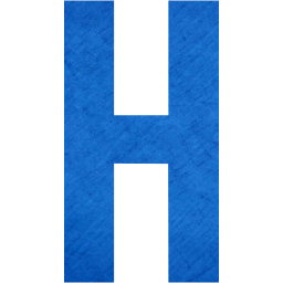 Cardboard blue letter h icon - Free cardboard blue letter icons ...