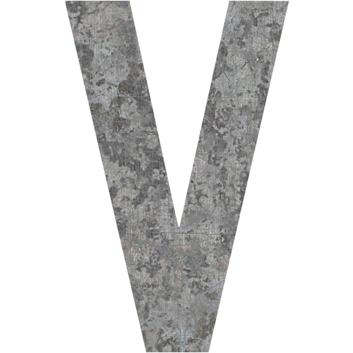 Eroded metal letter v icon - Free eroded metal letter icons - Eroded ...