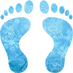 Ice human footprints icon - Free ice footprint icons - Ice icon set