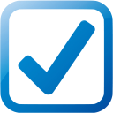 Web 2 blue checked checkbox icon - Free web 2 blue check mark icons