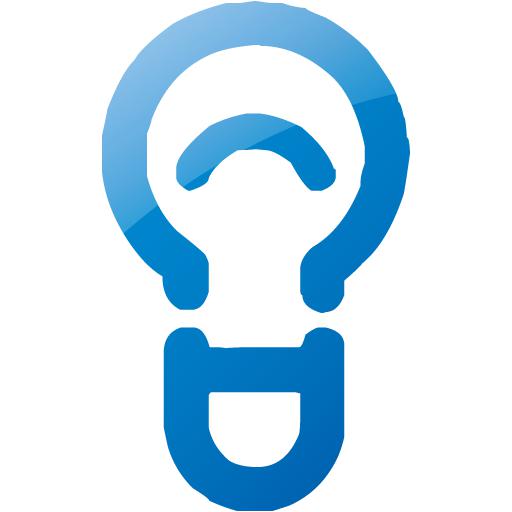 Web 2 blue light bulb 7 icon - Free web 2 blue light bulb icons - Web 2