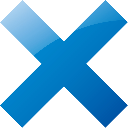 X Au Blu Icon Free Download as PNG and ICO, Icon Easy