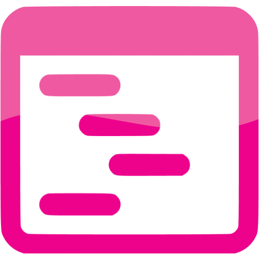 Web 2 deep pink outline icon - Free web 2 deep pink debug icons - Web 2