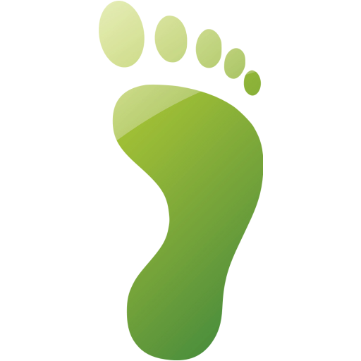 Web 2 green right footprint icon - Free web 2 green footprint icons ...