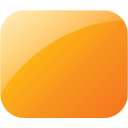 Web 2 orange rounded rectangle icon - Free web 2 orange rectangle icons ...