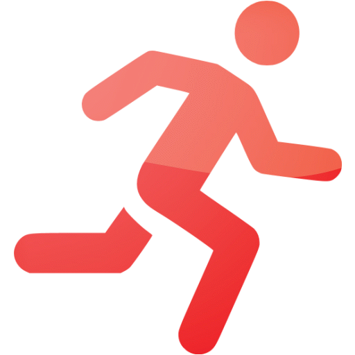 Web 2 red running man icon - Free web 2 red man icons - Web 2 red icon set