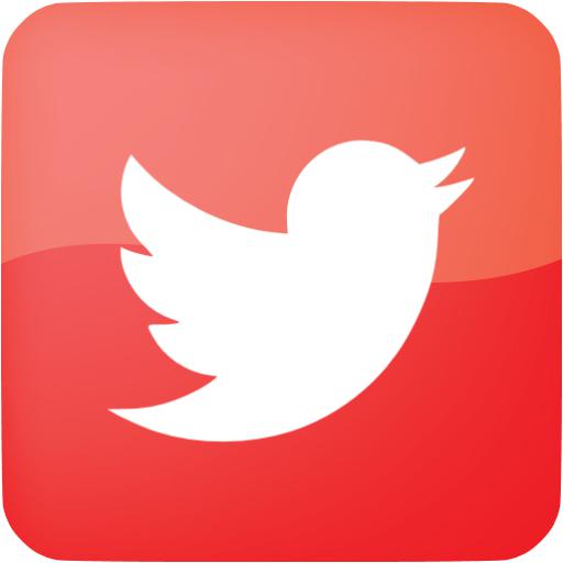 Web 2 red twitter 3 icon - Free web 2 red social icons - Web 2 red icon set