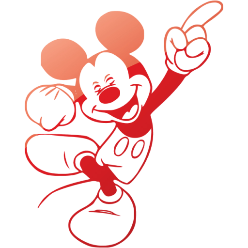 Web 2 ruby red mickey mouse 10 icon - Free web 2 ruby red Mickey Mouse