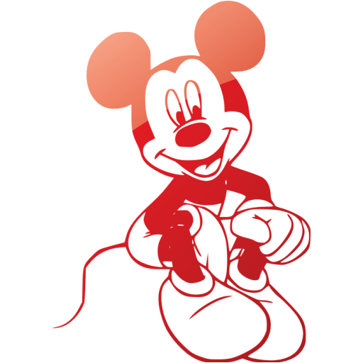 Web 2 ruby red mickey mouse 33 icon - Free web 2 ruby red Mickey Mouse