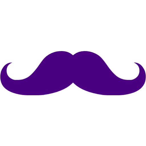 Indigo mustache 2 icon - Free indigo mustache icons