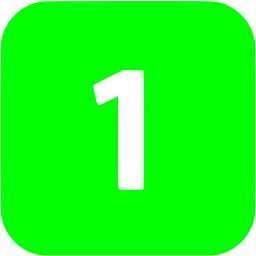 Lime 1 filled icon - Free lime numbers icons