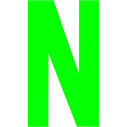 Lime letter n icon - Free lime letter icons