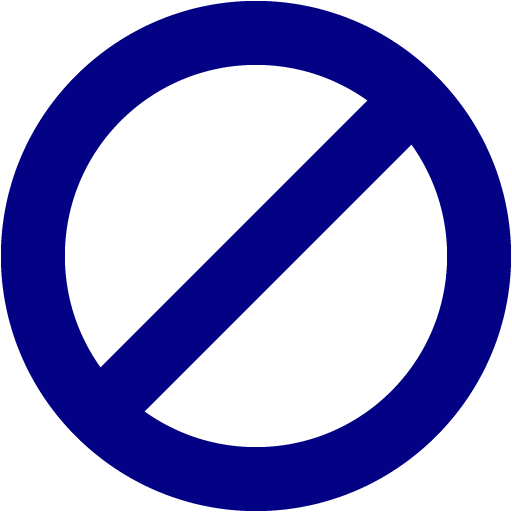 Navy blue ban icon - Free navy blue ban icons