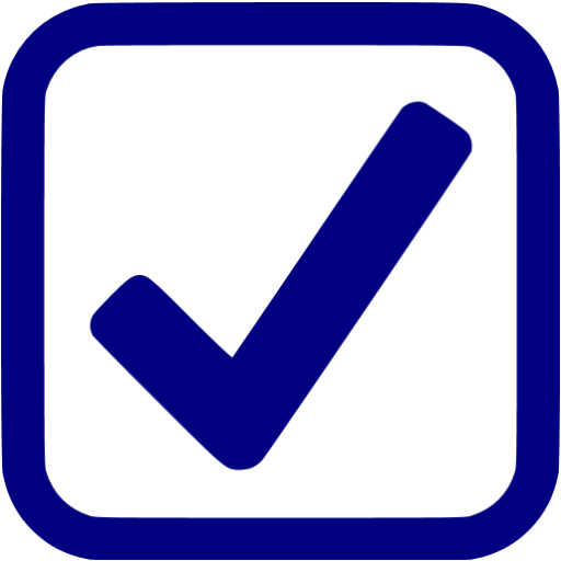 Navy blue checked checkbox icon - Free navy blue check mark icons