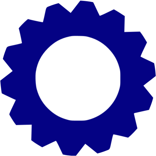 Blue gear 2 icon - Free blue gear icons