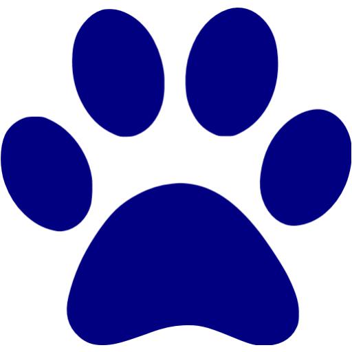 Navy blue paw icon - Free navy blue paw icons